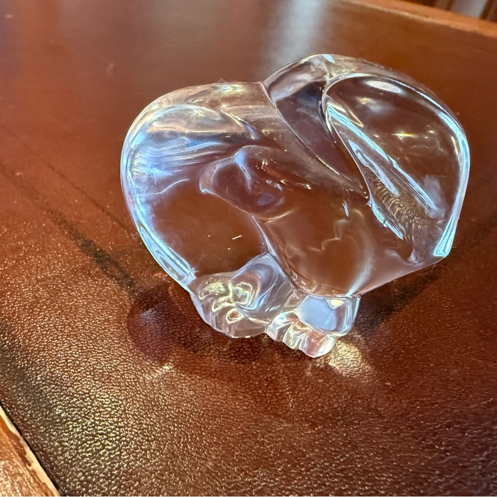 Steuben Signed Crystal Eagle Hand Cooler/Paperweight